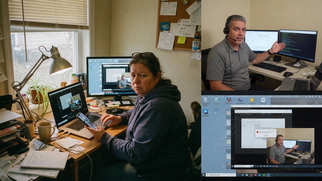 Support specialist working a remote ticket